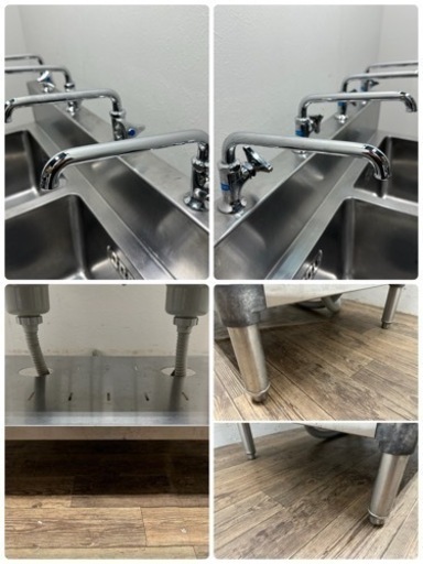 業務用ステンレスシンク 2水栓[MARUZEN] シンク 業務用 2槽シンク マルゼン 流し台 ステンレス 1230×600