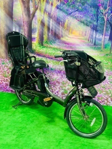 ❻ 4611子供乗せ電動自転車ヤマハ3人乗り新品20インチ良好バッテリー