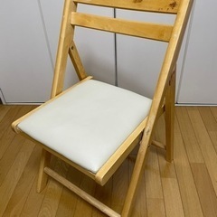 値下げ【美品】折りたたみチェア 木製椅子 ダイニングチェア　(2...