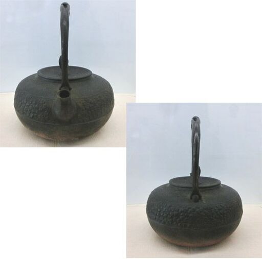 南部鉄器 鉄瓶 サビあり 幅19×高さ10㎝ 桜 急須 茶道具 鉄分