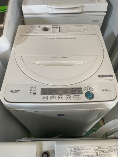 ☆SHARP☆2019年製☆4.5kg☆洗濯機☆一人暮らし‍♂️