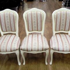 訳アリ！ ロココ調 ダイニングセット テーブル 椅子×3脚 食卓 アンティーク調 家具 札幌市 厚別区