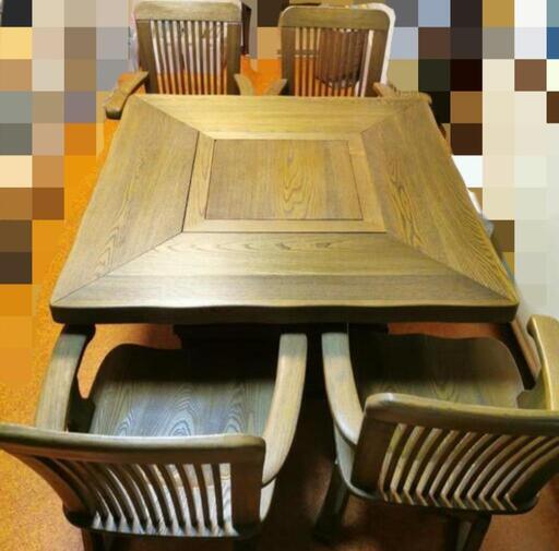 ダイニングテーブル　椅子セット　囲炉裏　棚　テーブル