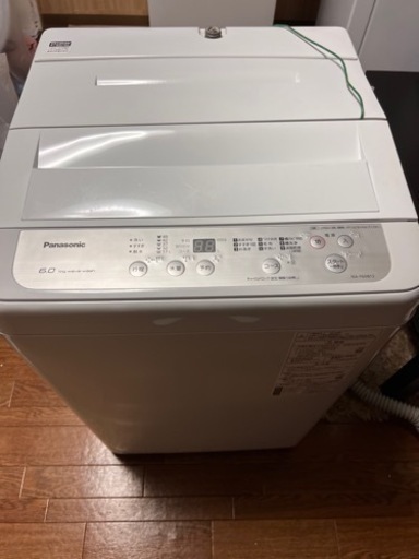 Panasonic 2020年　洗濯機　6.0kg 消毒済み