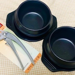 【新品】土鍋 トッペギ (2号、外径約12cm）+ プラスチック...