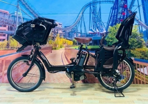 ❹ 4752子供乗せ電動自転車ヤマハ3人乗り新品20インチ良好バッテリー