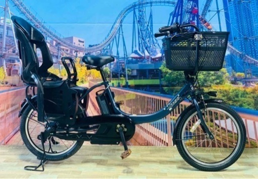 ❹ 4755子供乗せ電動自転車ヤマハ3人乗り新品20インチ良好バッテリー