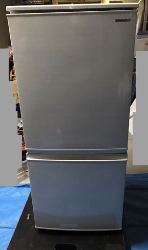 SHARP シャープ 2ドア ノンフロン冷凍冷蔵庫 137L（冷蔵91L、冷凍46L） SJ-D14E-W ホワイト 2019年製