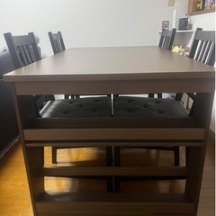 IKEA テーブル+椅子4個セット✨
