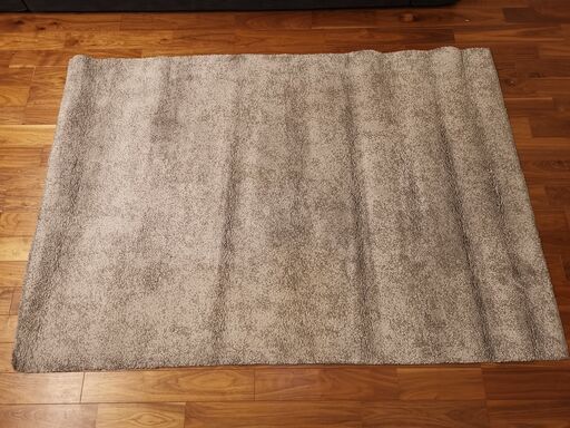 IKEA　ラグ　長方形　196cm x 134cm　明るめのグレー