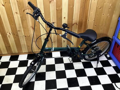 foresuta 折りたたみ自転車　変速機付き　グリーンカラー　20インチ　通勤　通学　お買い物
