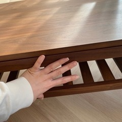 カリモクテーブル　ウォールナット材　北欧