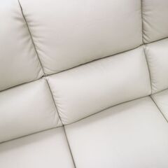 革張り 3人掛けベージュソファー 中古 イタミ少
