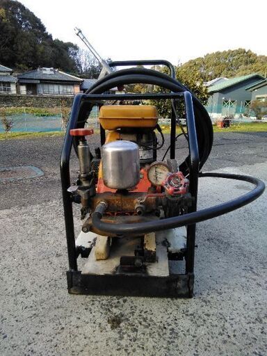 エンジン式 高圧洗浄機　セット動噴　実働！！　吸水排水ホース、ガン 18mホース付属！！