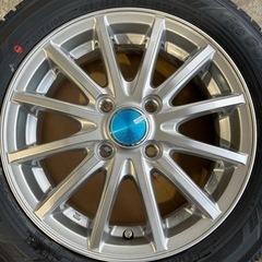 22年製！155/65R14アルミホイール付きスタッドレスタイヤ新品4本 