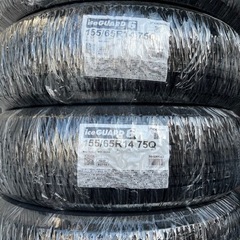 22年製！155/65R14アルミホイール付きスタッドレスタイヤ新品4本 