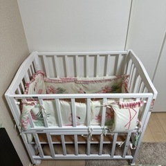 ベビーベット　baby bed 2段組み合わせ　高さ調整可能