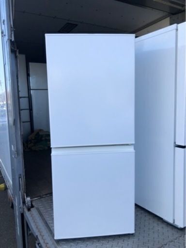 配送可能　2022年式　冷凍冷蔵庫　アクア　AQR-13E8-W　{126L/２枚ドア/右開き}