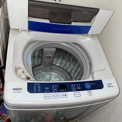 洗濯機　AQUA AQW-S60B（W）