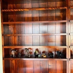 欅　飾り棚　漆塗り