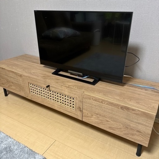 人気⭐︎ LOWYA テレビ台　木目　スチール脚 5950円