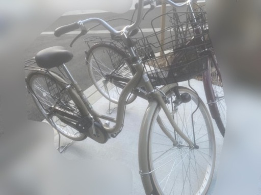 ほぼ新品自転車（グレージュ）