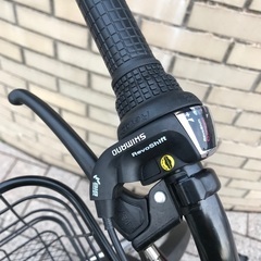 自転車[ムジェロB] 27インチ シティーサイクル 外装6段/LEDライト/レッド