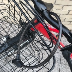 自転車[ムジェロB] 27インチ シティーサイクル 外装6段/LEDライト/レッド