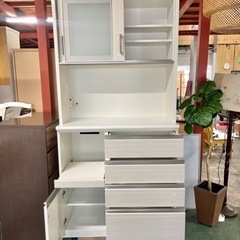 【極美品✨引き取り大歓迎】ニトリ　食器棚　白／ホワイト　キッチンボード 極美品✨引き取り大歓迎】ニトリ 食器棚 白／ホワイト キッチンボード