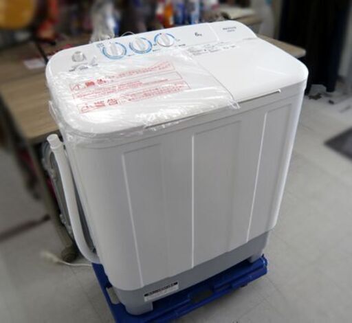 マクスゼン 二槽式 洗濯機 6.0kg 2021年製 JW60KS01 ホワイト 2層式 MAXZEN 説明書あり 苫小牧西店