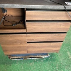 #047. 美品　Pamouna パモウナ 食器棚  キッチン収納 ハイカウンターキッチンボード