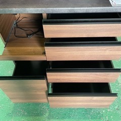 #047. 美品　Pamouna パモウナ 食器棚  キッチン収納 ハイカウンターキッチンボード