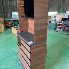 #047. 美品　Pamouna パモウナ 食器棚  キッチン収納 ハイカウンターキッチンボード