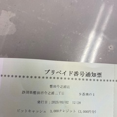 ビットキャッシュ3000円