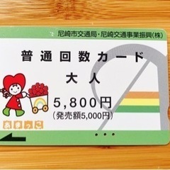 【ネット決済・配送可】旧尼崎市営バスカード3750円分