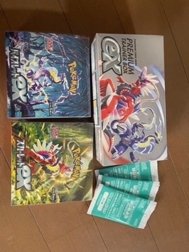 ポケカ　スカーレット　バイオレット　各1ボックス　\u0026トレーナーボックス