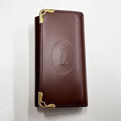 未使用 カルティエ マストライン 4連キーケース L3000453 ボルドー カーフレザー ゴールド金具 ギャランティカード 箱付き ☆ 札幌市 豊平区 平岸 未使用 カルティエ マストライン 4連キーケース L3000453 ボルドー