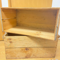 【取手なし】USED木箱(2箱セット) 中古　りんご箱