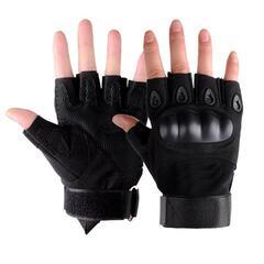 半指グローブ手袋 　シンプル　 タクティカル　ブラック　黒