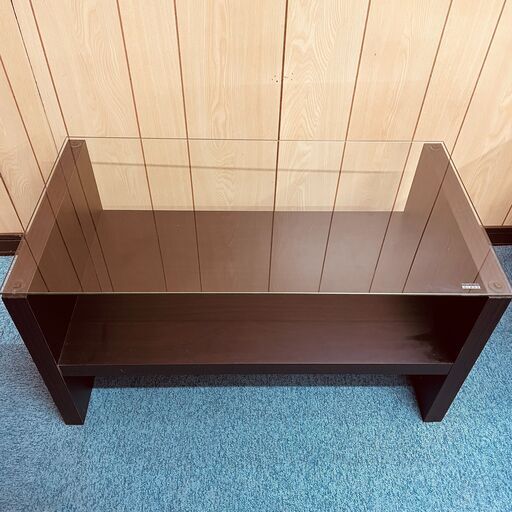 SALE♪関税込①11539 2段ガラスローテーブル ?2月4～5日大阪市～神戸 