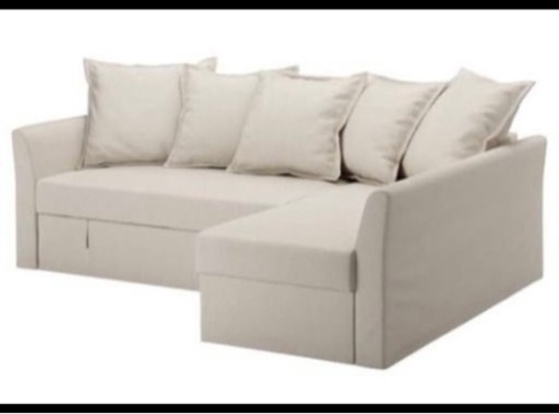 HOLMSUND 3人掛けソファベッド ベージュ 未使用級 イケア ホルムスンド