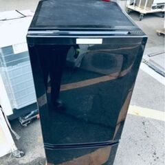 配送可能　三菱 146L 2ドア冷蔵庫（サファイヤブラック）【右開き】MITSUBISHI MR-P15C-B