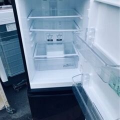 配送可能　三菱 146L 2ドア冷蔵庫（サファイヤブラック）【右開き】MITSUBISHI MR-P15C-B