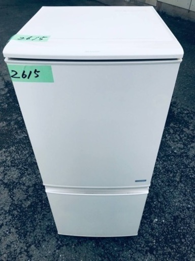 2615番 シャープ✨冷凍冷蔵庫✨SJ-C14Y-C‼️