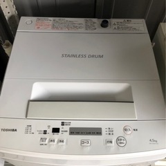超美品配送、設置可能TOSHIBA電気洗濯機 AW-45M7 4...