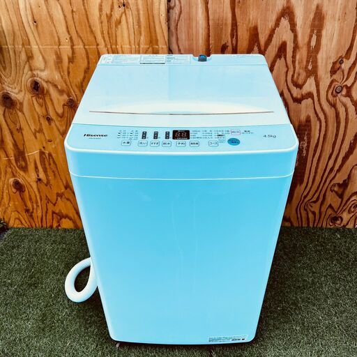 ①11453　Hisense 一人暮らし洗濯機　 2020年製 4.5kg2月4～5日大阪市～神戸・西宮・伊丹方面配送無料！