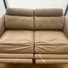 ニトリ製★3人用両電動本革リクライニングソファ★近隣自社配送可能
