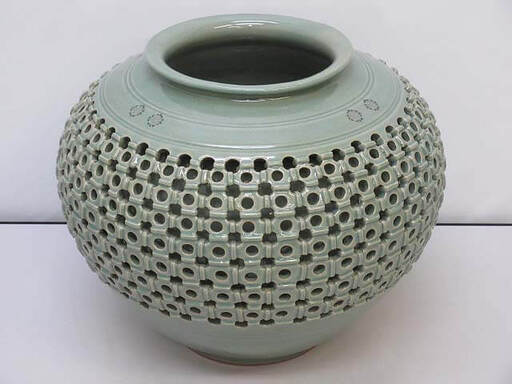 備前焼 柴岡香山 壺 耳付壺 花瓶 花器 華道具 備前市無形文化財 柴岡