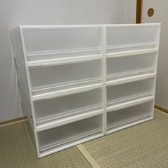 【お話し中】【無印良品　衣装ケース】クローゼットサイズ　８個セッ...