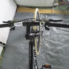 C503★21800円★整備済み スポーツ中古自転車 【クロスバイク　air-on　3ｘ7　黒　430ｍｍ】